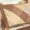 Full/Queen Brown Cotton Quilt Set 3-Piece Patchwork Quilted 90x98